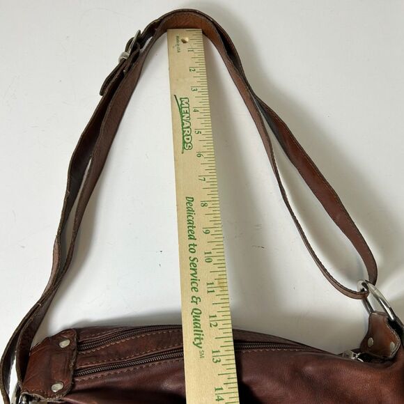 Valentina Italia Brown Leather Croco Embossed Bucket Sling Crossbd Shoulder Bag - Picture 14 of 14